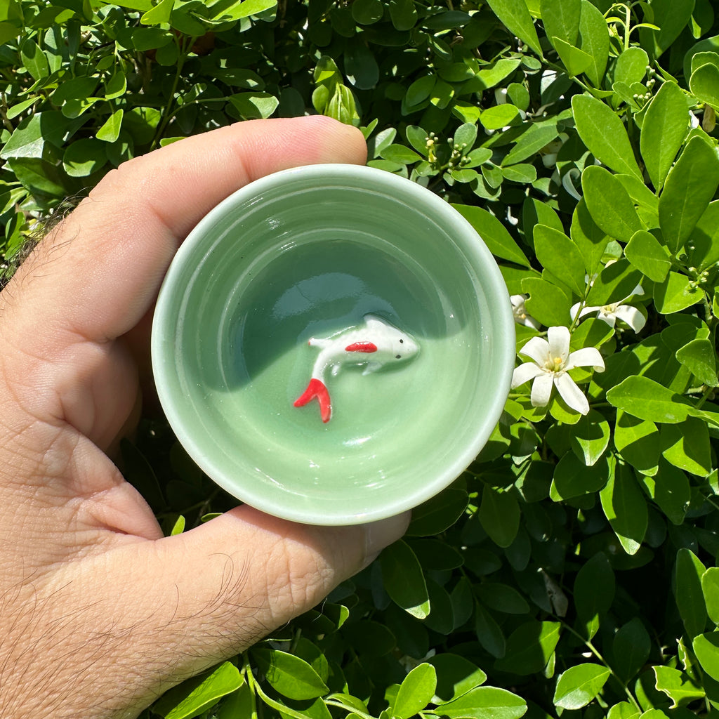 Light Green 'Fish' Tea Cup